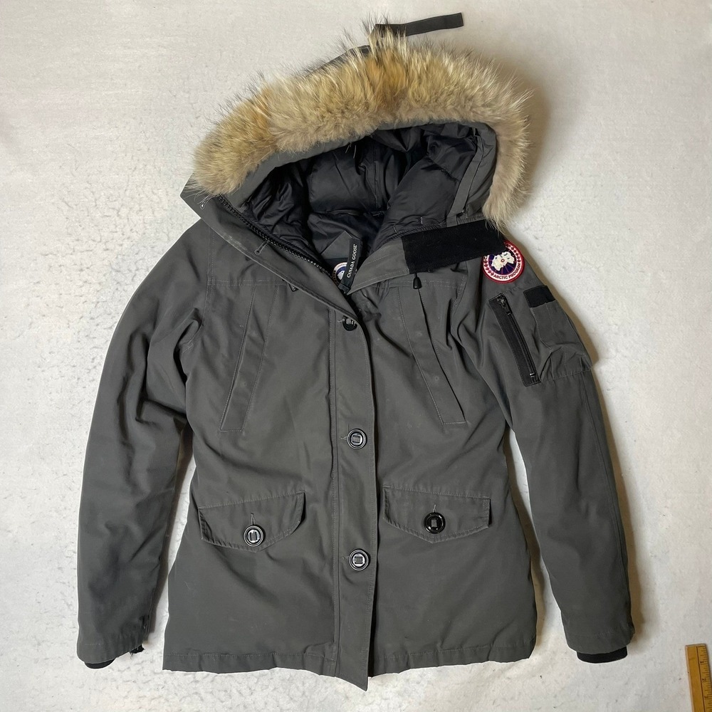 Canada Goose Montebello Parka Graphite Grey Fur Hood Down Jacket Coat 2530L READ